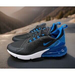 Nike Men’s Black/Blue AIR MAX 270 AH8050 028 Size 9.5 NEW